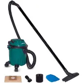 Vonroc Aspirateur à eau et poussière 1000W compact | Réservoir de 12L et câble d’alimentation de 5m incl.