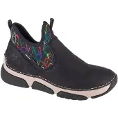 Rieker Bottines azur / émeraude / noir / blanc cassé