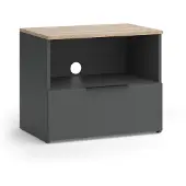Vicco Meuble TV Wido Anthracite/Sonoma 60x50cm avec tiroir, Model 56261