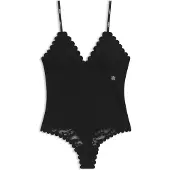 HUGO Leo Lace 10273197 01 Sleeveless Body Noir XS Femme