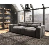 DELIFE Grand Canapé Sirpio 230x95 cm Microfibre Marron Kaki
