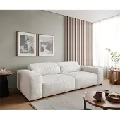 DELIFE Grand Canapé Sirpio 230x95 cm Bouclee Crème-blanc