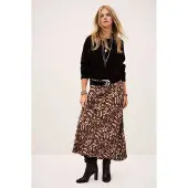 Ba&sh pour femme. 1H25ONIN Jupe brune Onintia (38), Marron, Casuel, Viscose