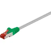 Pro goobay - Câble inverseur - RJ-45 (M) pour RJ-45 (M) - 2 m - SFTP, PiMF - CAT 6 - rond - gris, vert