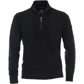 REDMOND Casual Regular Fit Troyer bleu, Unicolore