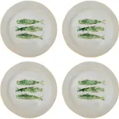 Creative Collection Assiettes Hadden vertes Ø27cm lot de 4 pièces