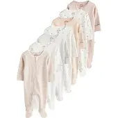 Next Pyjama beige / gris clair / rose / blanc
