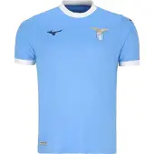 Mizuno Lazio 25/26 Home Short Sleeve T-shirt Bleu L Homme