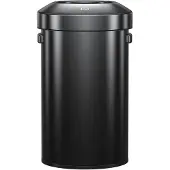 EKO Collecteur de déchets en inox, Poubelle, Noir