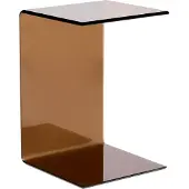 Beliani Table D'appoint Lourdes Verre De Sécurité Marron