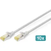 Digitus DK-1644-A-0025- Câble patch , cat. 6A, S/FTP, 0,25 m, gris, set