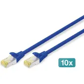 Digitus DK-1644-A-010-B Câble patch , cat. 6A, S/FTP, 1,0 m, bleu, set