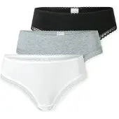 Schiesser String gris chiné / noir / blanc