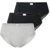 Schiesser Slip 'Modern Multipacks' gris chiné / noir
