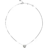 GUESS Romantic Heart Necklace In My Heart, (Acier inoxydable, Verre)
