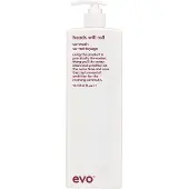 Evo Heads Will Roll Co-Wash 1 Litre Conditionneur nettoyant légèrement moussant pour les cheveux ondulés et bouclés Donne de la douceur et réduit les frisottis Vegan No Sulphates