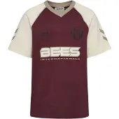 Hummel T-Shirt fonctionnel beige / beige foncé / lie de vin / noir