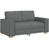 vidaXL Canapé 2 places Gris foncé 120 cm Tissu