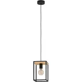 Eglo LIBERTAD Lampe à suspendre Lampe à suspendre - L18 x l18 x H110 cm - noir, marron - 1X40W excl - IP20