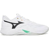 Mizuno Chaussures d'Indoor Corporation Wave Momentum Pro blanches/noires/vertes 42