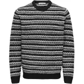 Only & Sons Pull-over 'ONSMING' noir / blanc