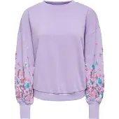 ONLY Sweat-shirt 'ONLBROOKE' marron / lilas / rose / blanc