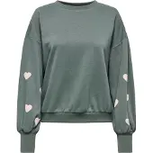 ONLY Sweat-shirt 'ONLBROOKE' crème / jade