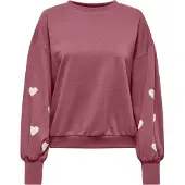 ONLY Sweat-shirt 'ONLBrooke' magenta / blanc
