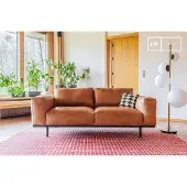 PIB Canapé assise profonde en cuir marron Almond