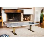 PIB Table basse scandinave en marbre Carrera