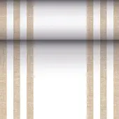 Papstar 4x , Nappe, Chemin de table PV-Tissue Mix "ROYAL Collection" "Lines