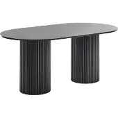 Beliani Table De Repas Sheridan Imitation Bois Bois D'ingénierie Noir