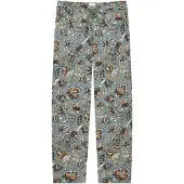 Schiesser Pantalon de pyjama 'Mix & Relax' sable / gris / gris foncé / blanc