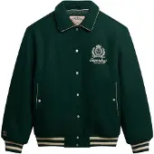 Superdry Veste mi-saison vert foncé / blanc