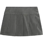 Superdry Femme Mini-jupe Plissée à Rayures Fines Grey Taille: 44