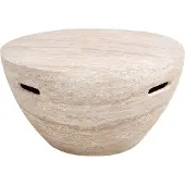 Beliani Table D'appoint Vicarello Effet Travertin