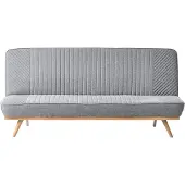 Beliani Canapé-Lit 2 Places Kalfafell Tissu Gris Foncé