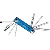 BBB Cycling PrimeFold S, outil pour vélos, outil universel pour vélos, aluminium, bleu, aluminium, T25, 2,2.5, 3, 4, 5, 6, 8 mm