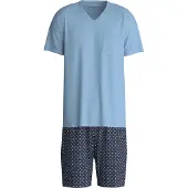 Calida Pyjama court bleu marine / turquoise / opal / blanc