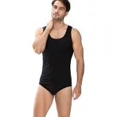Mey Superior Slim Fit Maillot de corps noir, Unicolore