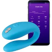 We-vibe Sync Go - Vibromasseur pour couple contrôlé par application (turquoise)