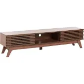 Beliani Meuble Tv Toledo Marron Foncé Bois