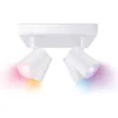 WiZ Connected WiZ 4 Spots Imageo Carré - Éclairage Coloré et Blanc - GU10 - Blanc