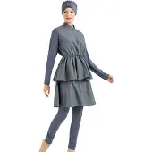 C&City Maillot de bain 'Hijab' bleu-gris