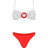 C&City Bikini bleu foncé / rouge / blanc