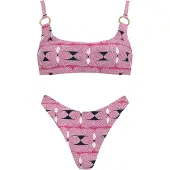 C&City Bikini fuchsia / noir / blanc