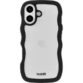 Holdit Coque Wavy pour Apple iPhone 17 - Black / Transparent