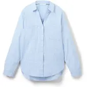 Tom Tailor Chemisier bleu clair / blanc