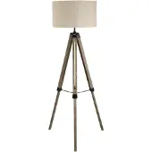 Searchlight Lampadaire rural Easel Trépied 145cm bois taupe