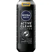 Nivea Shampooing nettoyant en profondeur pour hommes ( Active Clean Shampoo) Volume : 500 ml